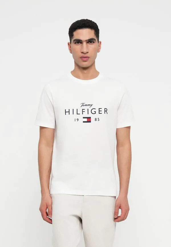 Футболка с графическим логотипом, круглый вырез, принт. Tommy Hilfiger, White