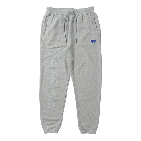 

Брюки x awake ny fleece pants 'dark grey heather game royal' Air Jordan, серый