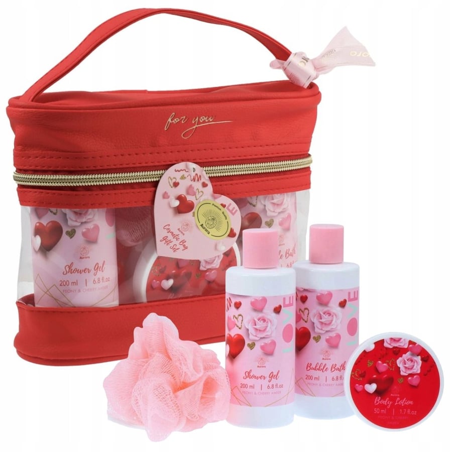 

Подарочный набор косметики Aurora в косметичке Peony Cherry 4 шт.
