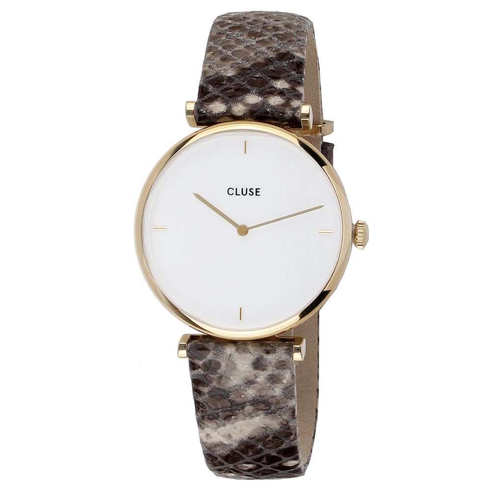 

Часы из бежевой кожи Cluse
