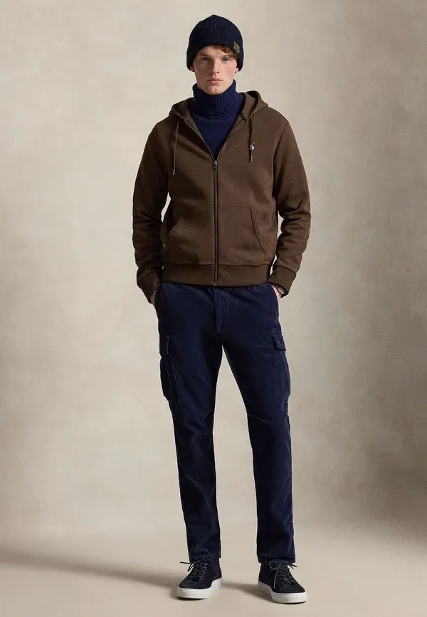 Толстовка с капюшоном на молнии Double Knit Full Zip, Polo Ralph Lauren, мускатный коричневый — фото 2