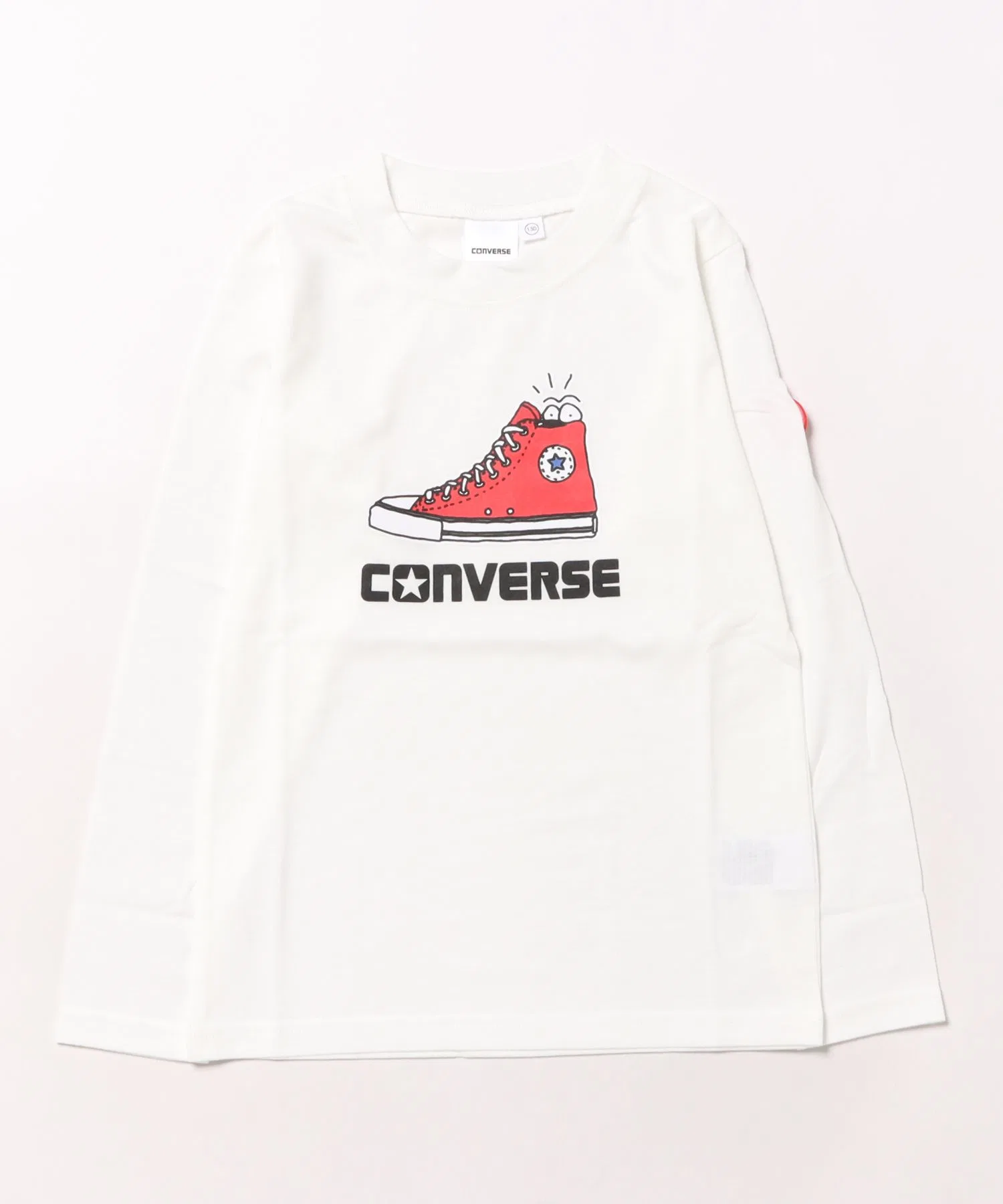 Детская футболка с длинным рукавом CONVERSE с принтом кроссовка