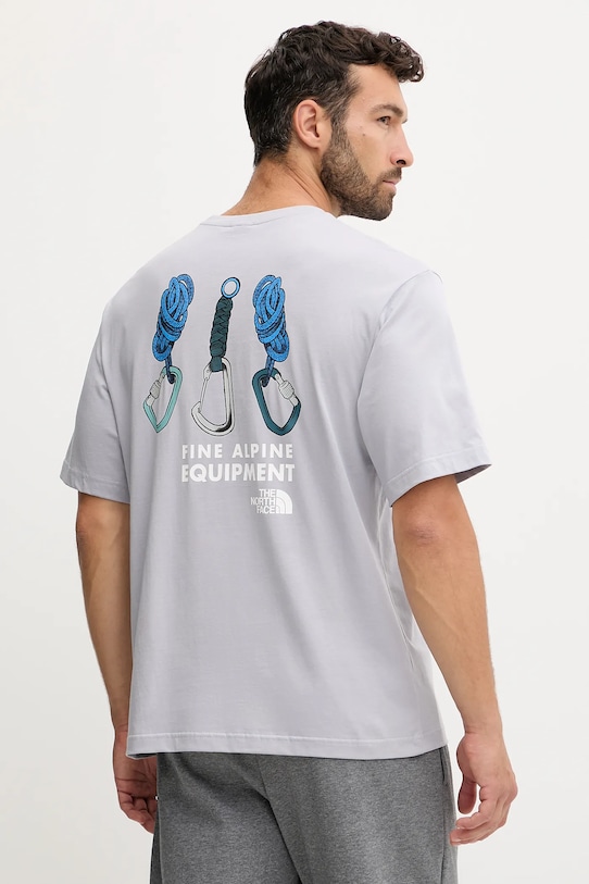 

Хлопковая футболка The North Face, синий