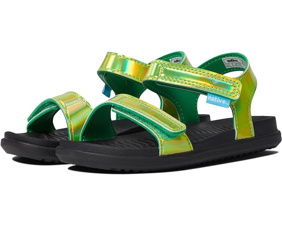 

Сандалии Native Shoes Charley Hologram, цвет Picnic Green Hologram/Jiffy Black/Jiffy Black