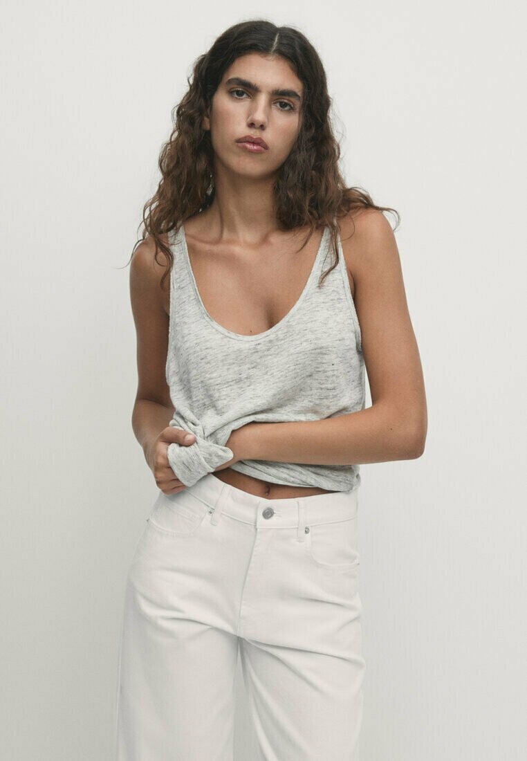 

Топ Strappy Massimo Dutti, серый