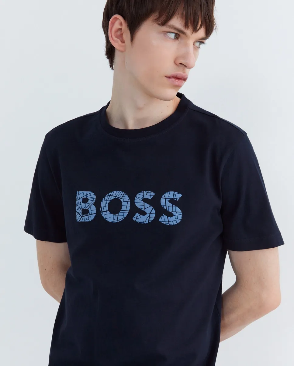 

Мужская футболка с коротким рукавом Boss, тёмно-синий