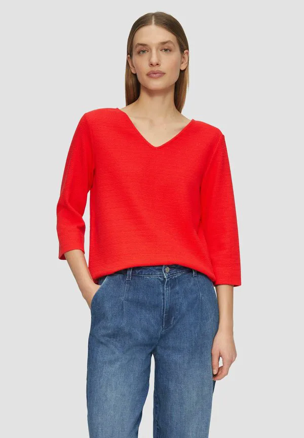 

Толстовка strukturiertes mit vausschnitt und 3/4ärmeln S.Oliver, Rot, Хаки, Толстовка strukturiertes mit vausschnitt und 3/4ärmeln S.Oliver, Rot