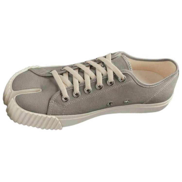 Maison Margiela Женские низкие парусиновые туфли Tabi, серые