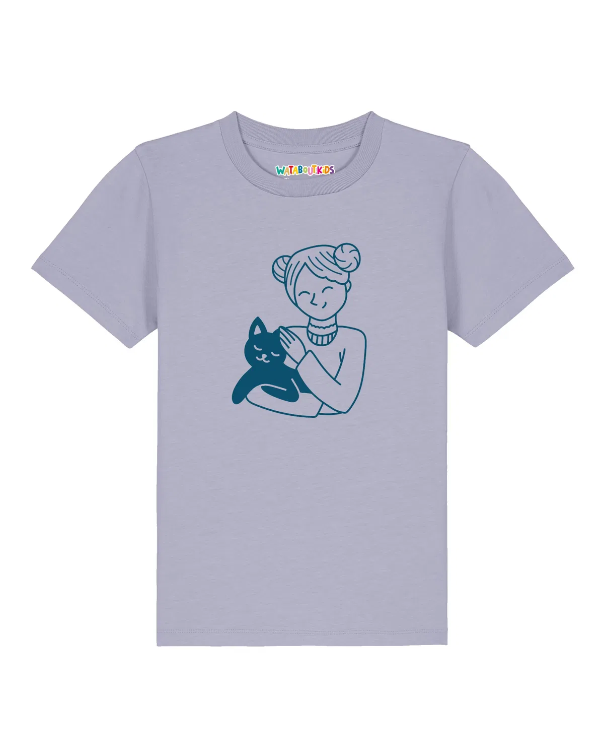 Футболка 'Mädchen und Katze' Watabout.Kids, Lilac
