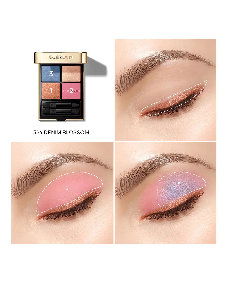 Ombres G Denim Blossom Тени для век в 4 оттенках Guerlain — фото 4