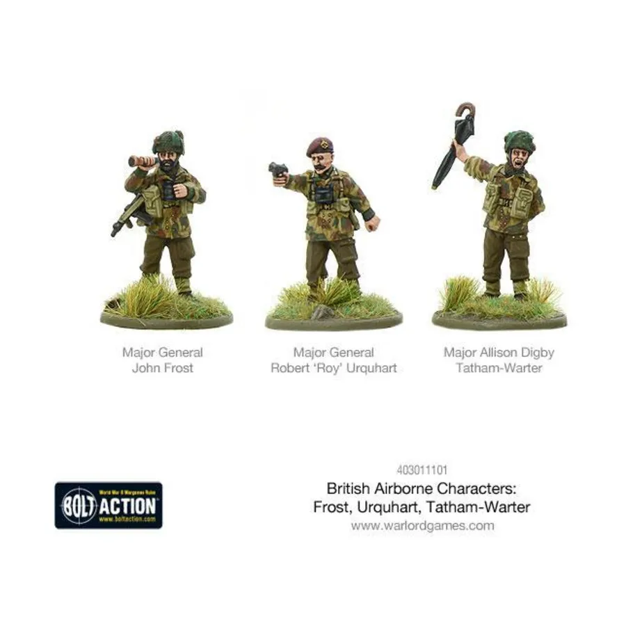 

Персонажи - Фрост, Уркхарт, Тэтэм, Уортер., Bolt Action - British Airborne (28mm)