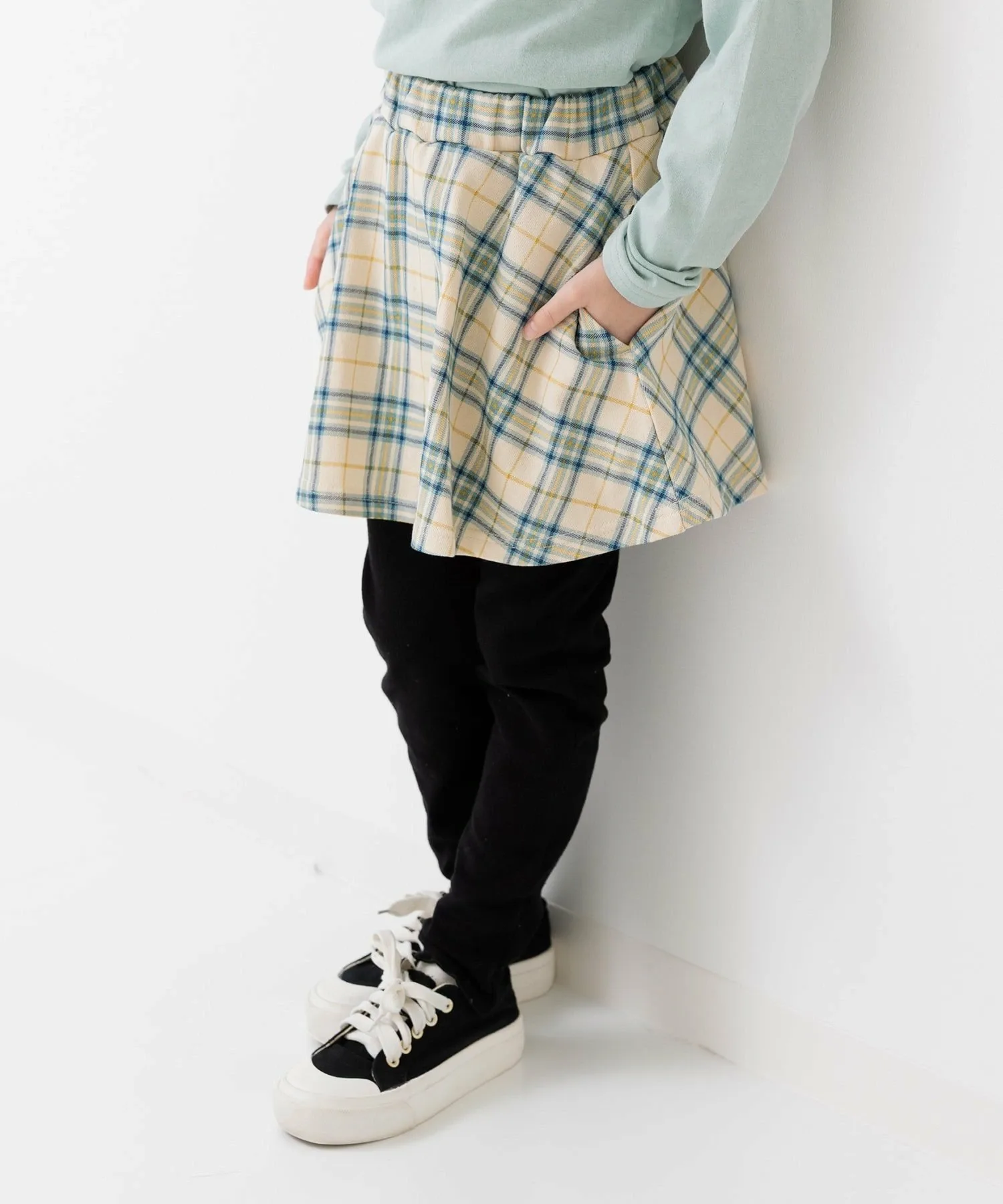 Флисовая юбка с принтом по всей поверхности Chil2, F Tartan/Blue