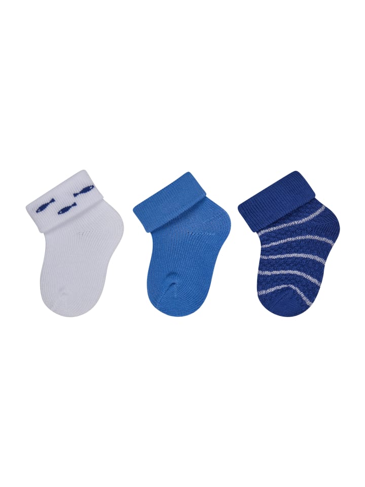 

Sterntaler Детские носочки, 3 шт., с рисунком рыбок, белые