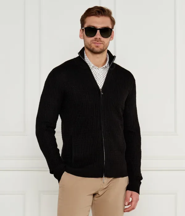 Кардиган regular fit Emporio Armani, черный
