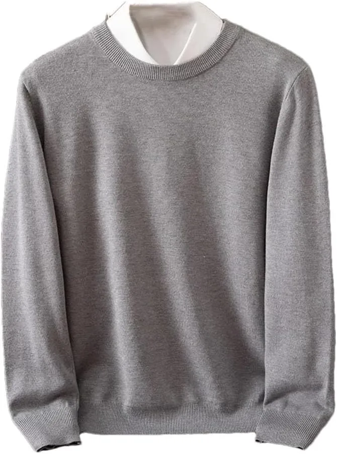 

Мужской весенний пуловер с длинными рукавами и круглым вырезом