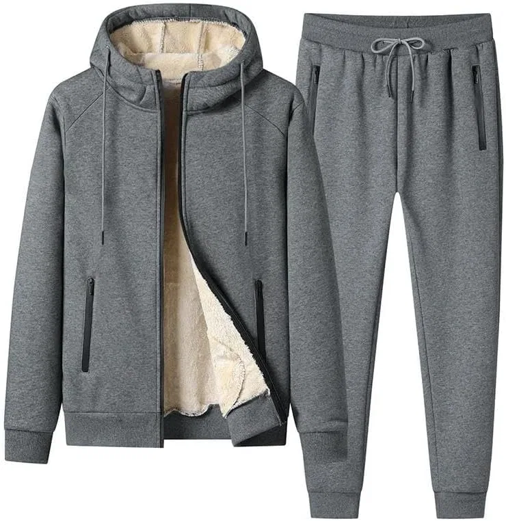 Мужской спортивный костюм с капюшоном, Oversize, на молнии, W — фото 4