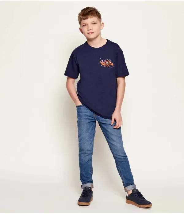 Футболка «Тройной пони» regular fit Polo Ralph Lauren, темно-синий — фото 2