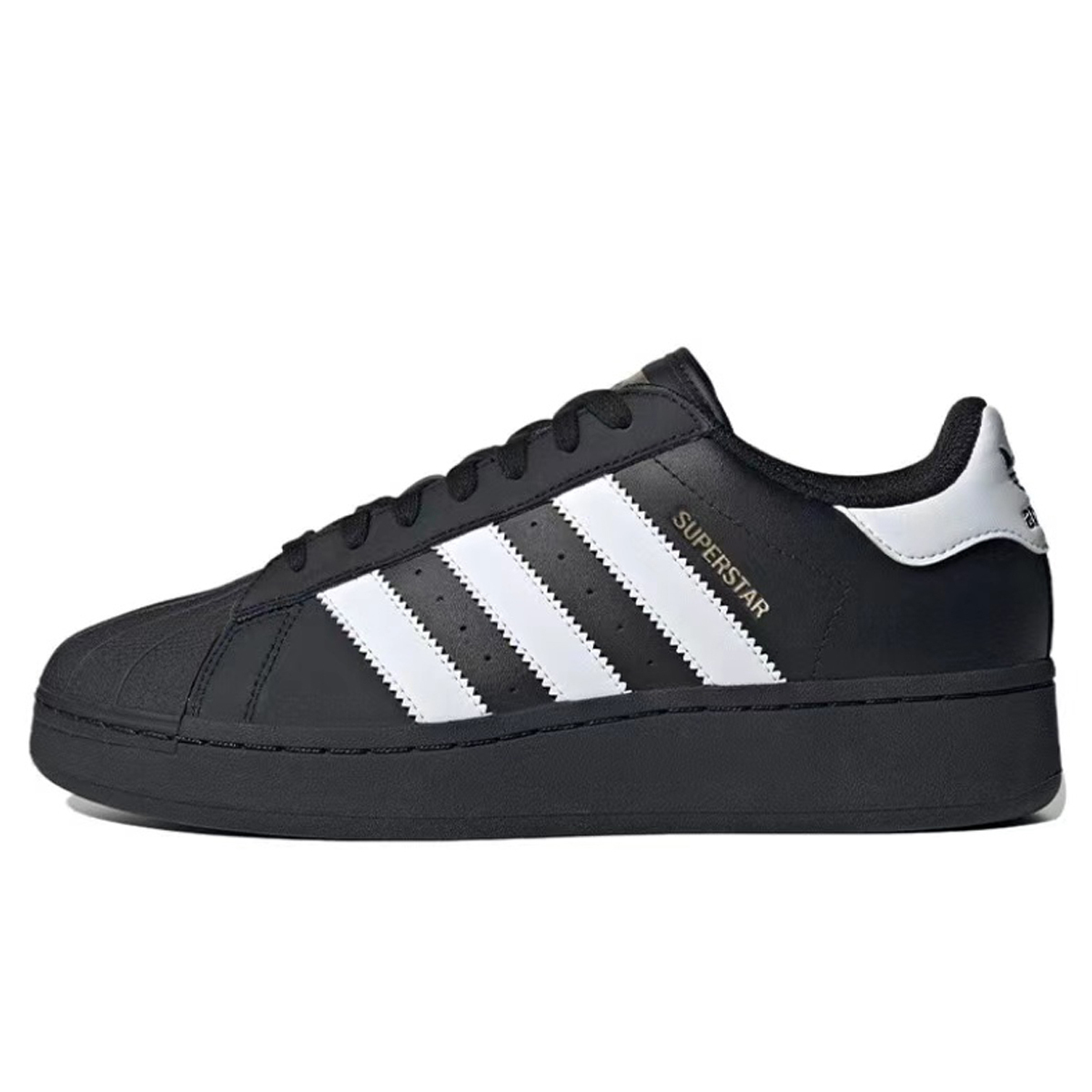 Adidas Originals SUPERSTAR XLG Антискользящие износостойкие низкие кроссовки для скейтбординга унисекс черный серый — фото 4