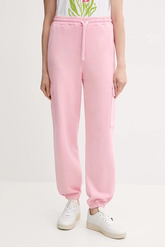 

Хлопковые спортивные брюки United Colors Of Benetton, розовый