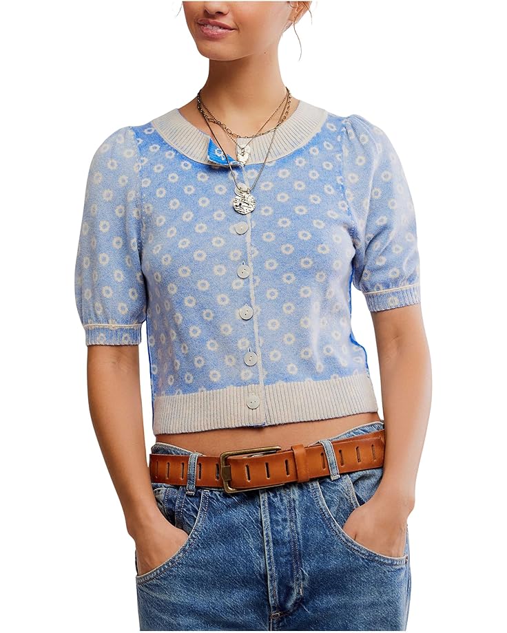 

Свитер Free People Isla Patterned Cardi, цвет Cobalt Combo