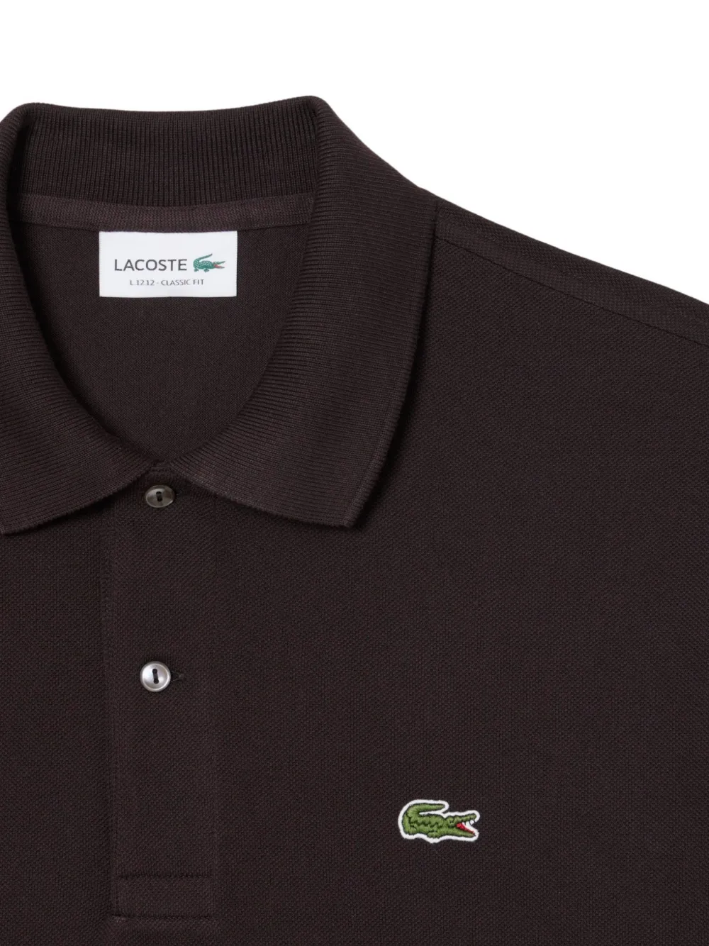 Поло на пуговицах Lacoste, коричневый — фото 3