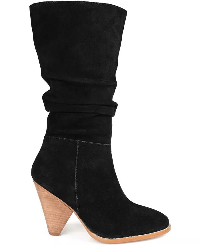 Женские сапоги Syrinn Slouch Cone Heel Mid Shaft Dress Boots Journee Signature, черный — фото 2
