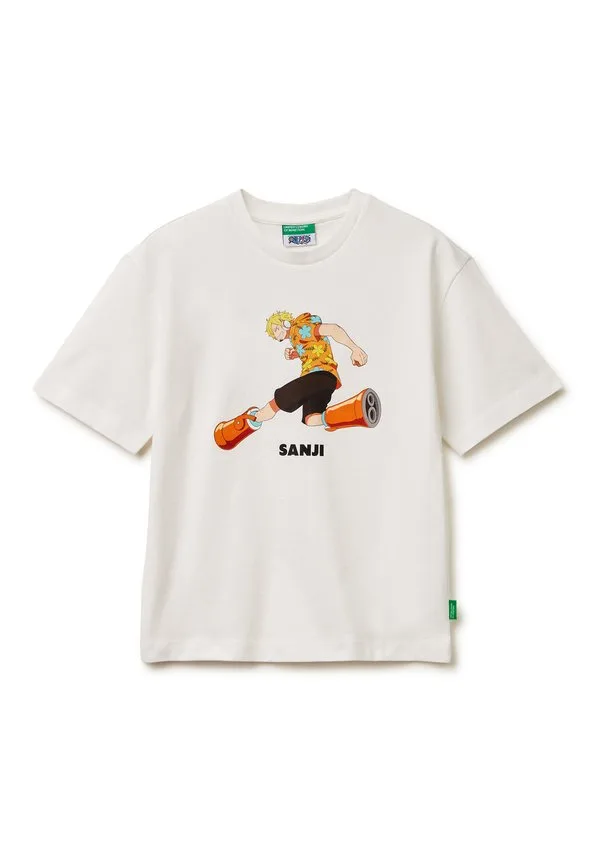 Футболка с принтом в виде одного куска ткани United Colors Of Benetton, White