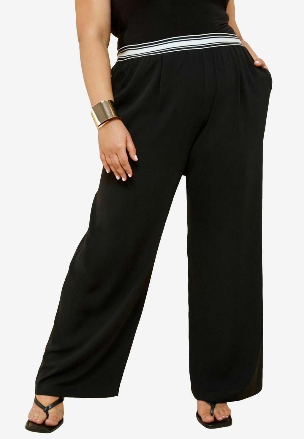 

Брюки PLUS SIZE FIT - ELASTICATED WAIST WIDE Friends Like These, прозрачный