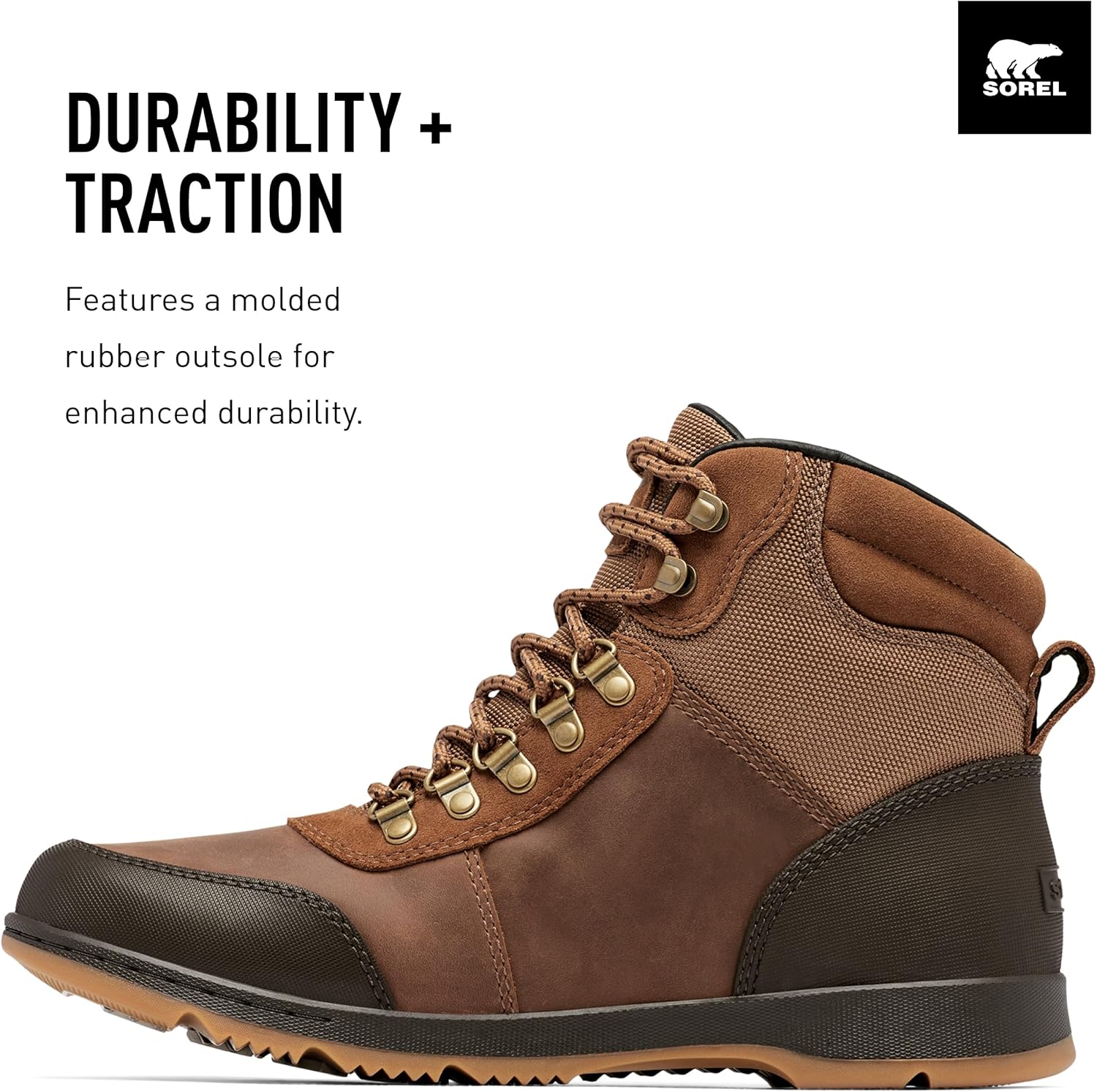 Мужские водонепроницаемые ботинки Sorel Ankeny II Hiker, черный — фото 3