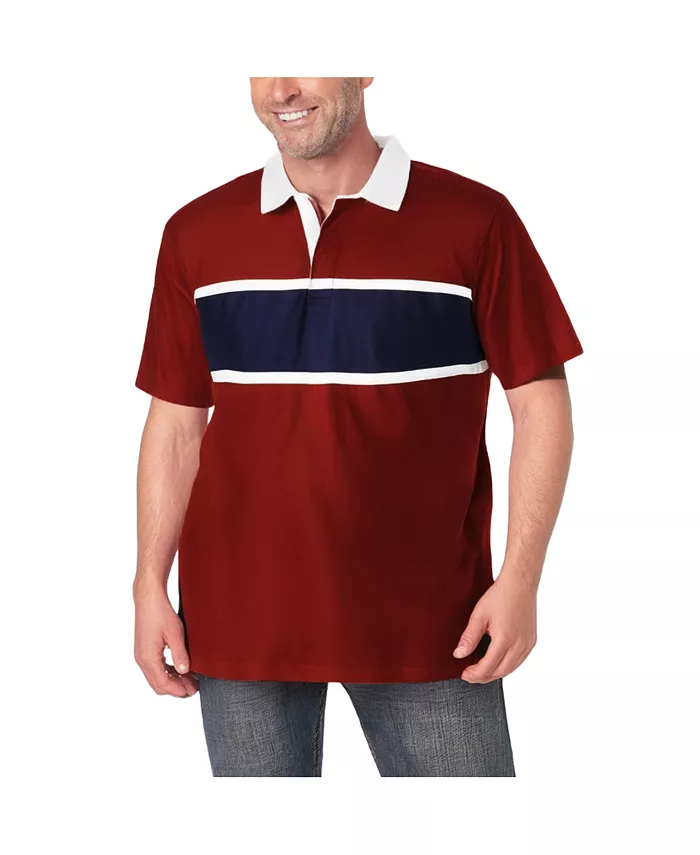 

Футболка-поло Big & Tall Short Sleeve Rugby KingSize, красный