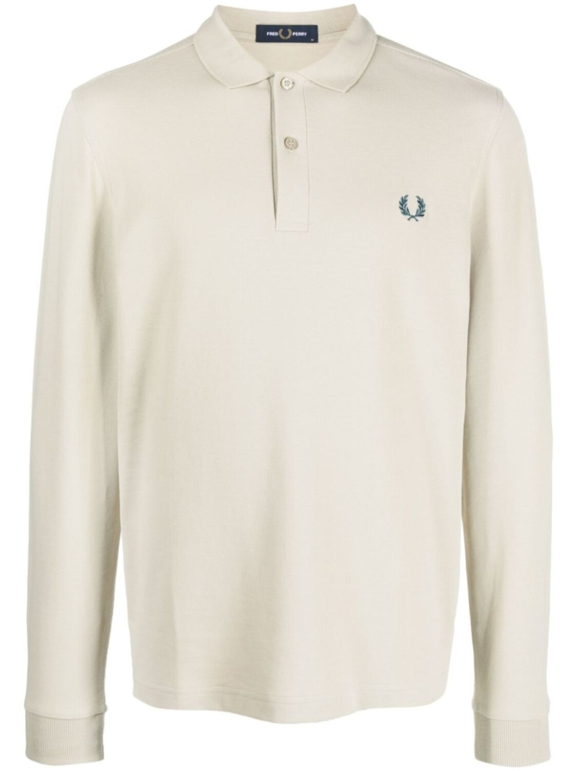 

Fred Perry logo-embroidered cotton polo shirt, нейтральный цвет