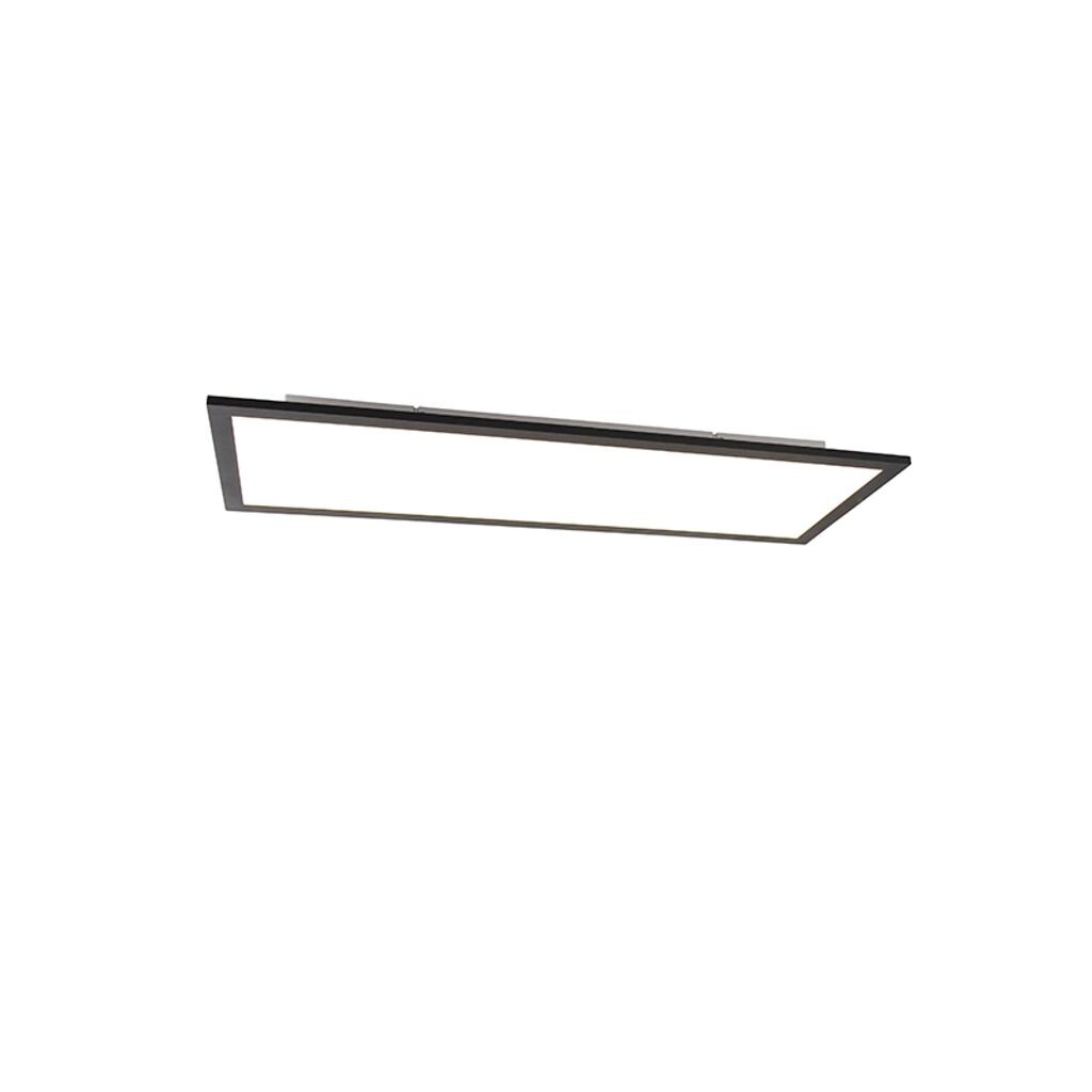 

QAZQA - Modern Modern LED панель черная 80 см вкл. LED - Liv I гостиная I спальня - пластиковая прямоугольная - I (несменный) LED, черный