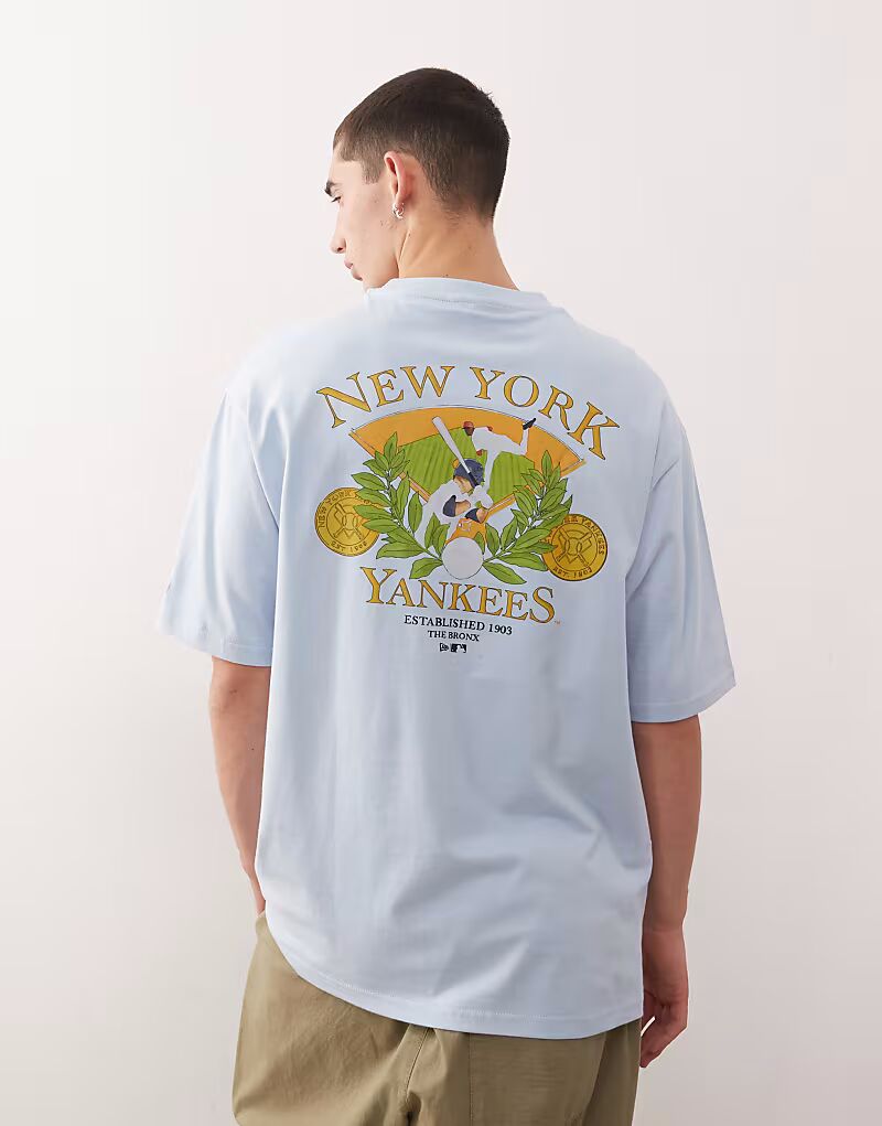 

Футболка NY Yankees с принтом на спине в виде бейсбольного мотива нежно-голубого цвета New Era, Синий, Футболка NY Yankees с принтом на спине в виде бейсбольного мотива нежно-голубого цвета New Era