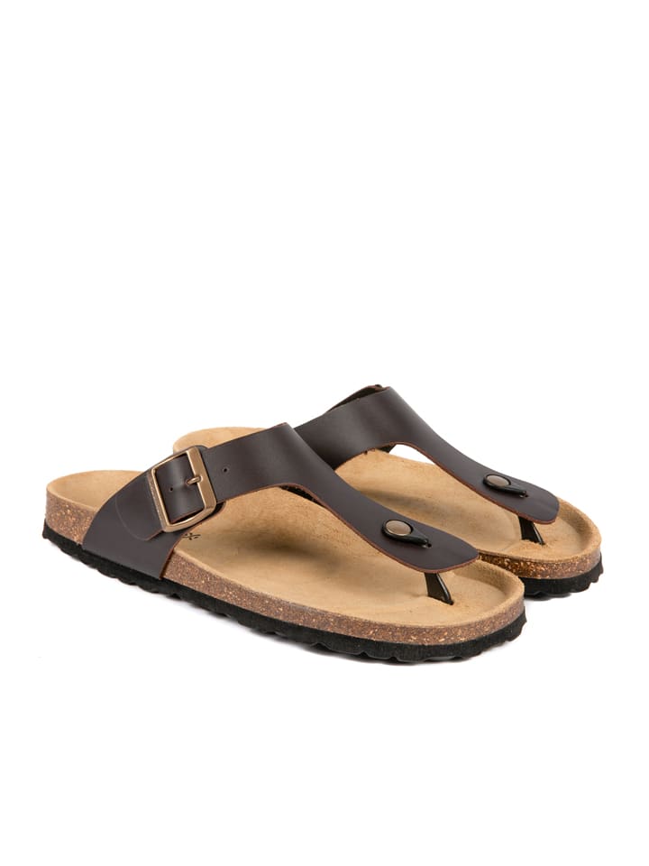 

BABUNKERS Family Кожаные шлепанцы коричневого цвета