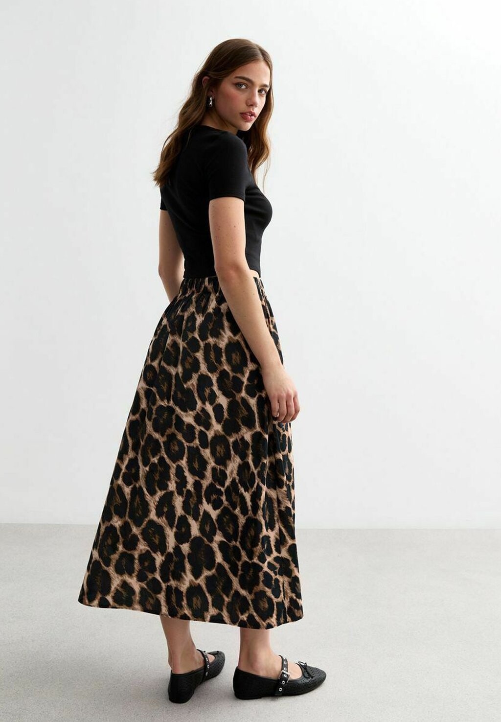 

Юбка макси LEOPARD New Look, коричневый