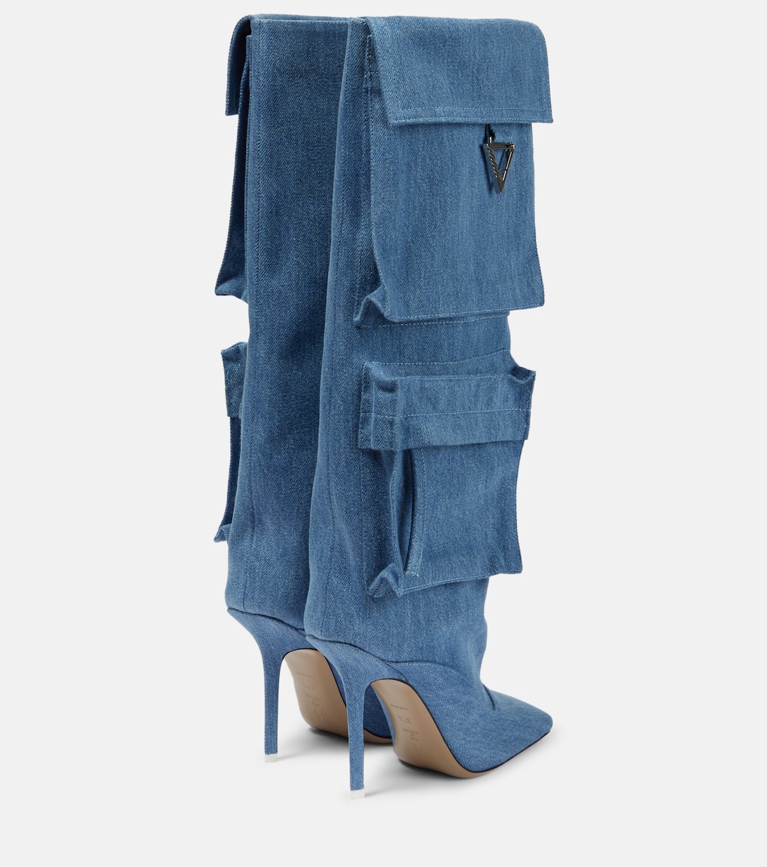 Сапоги из денима Sienna Tube до колена The Attico, Denim Washed — фото 3