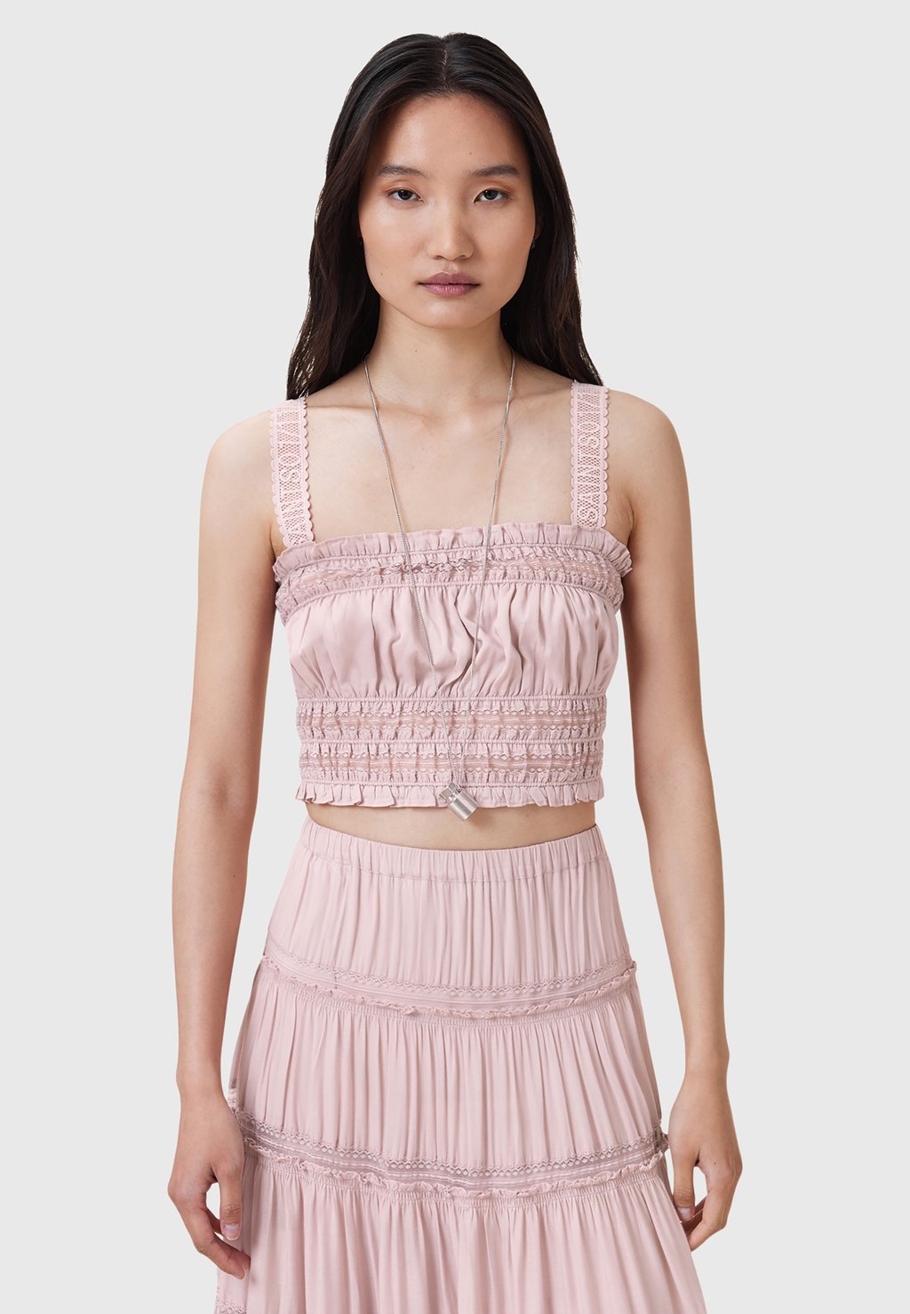 

Топ Blouse AllSaints, розовый