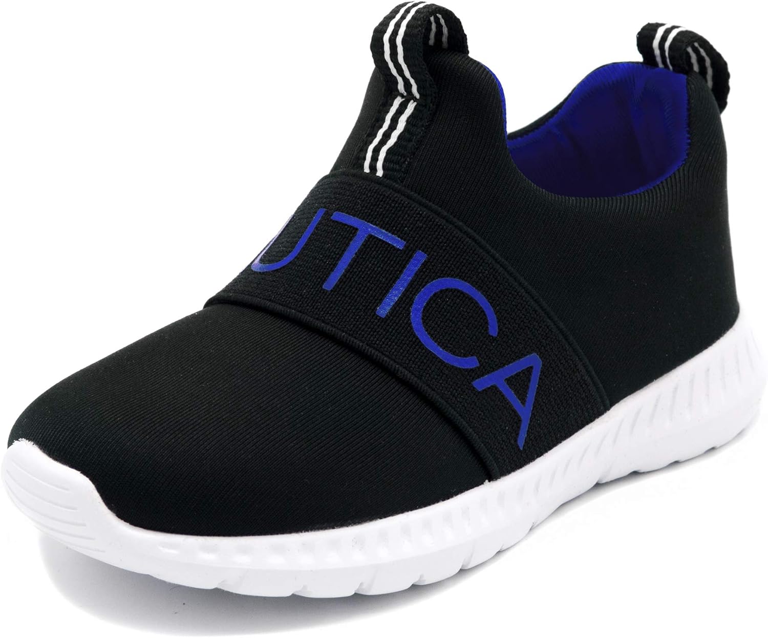 

Кроссовки Nautica Kids без шнурков: стильная и удобная спортивная обувь для мальчиков и девочек в размерах для малышей и детей младшего возраста, черный/синий