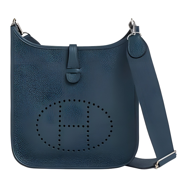 

HERMES Кожаная сумка кроссбоди Evelyne Clemence Bullock через плечо женская 7P синяя прусская