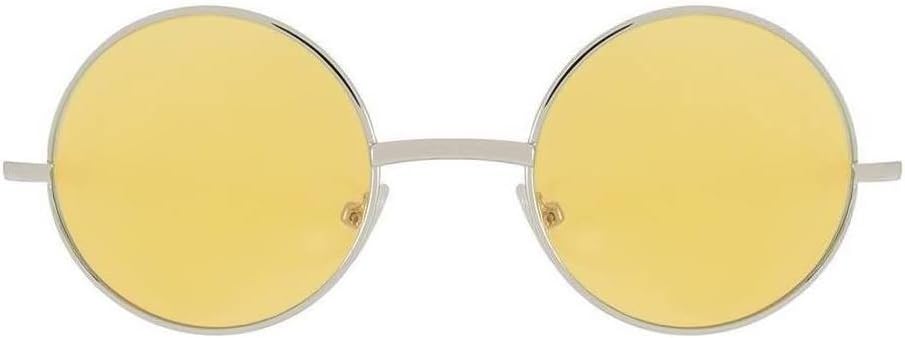 

Круглые солнцезащитные очки OWL в металлической оправе, в стиле хиппи, с защитой от УФ-излучения UV400, поликарбонатные линзы, очки Джона Леннона для мужчин и женщин, Yellow Tinted Lens / Silver