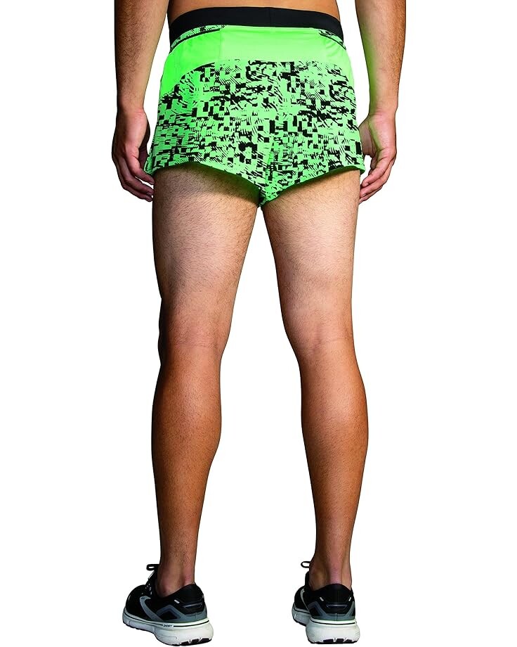 

Шорты Brooks Sherpa 3" Split Shorts, цвет Neo Green Starting Line Print