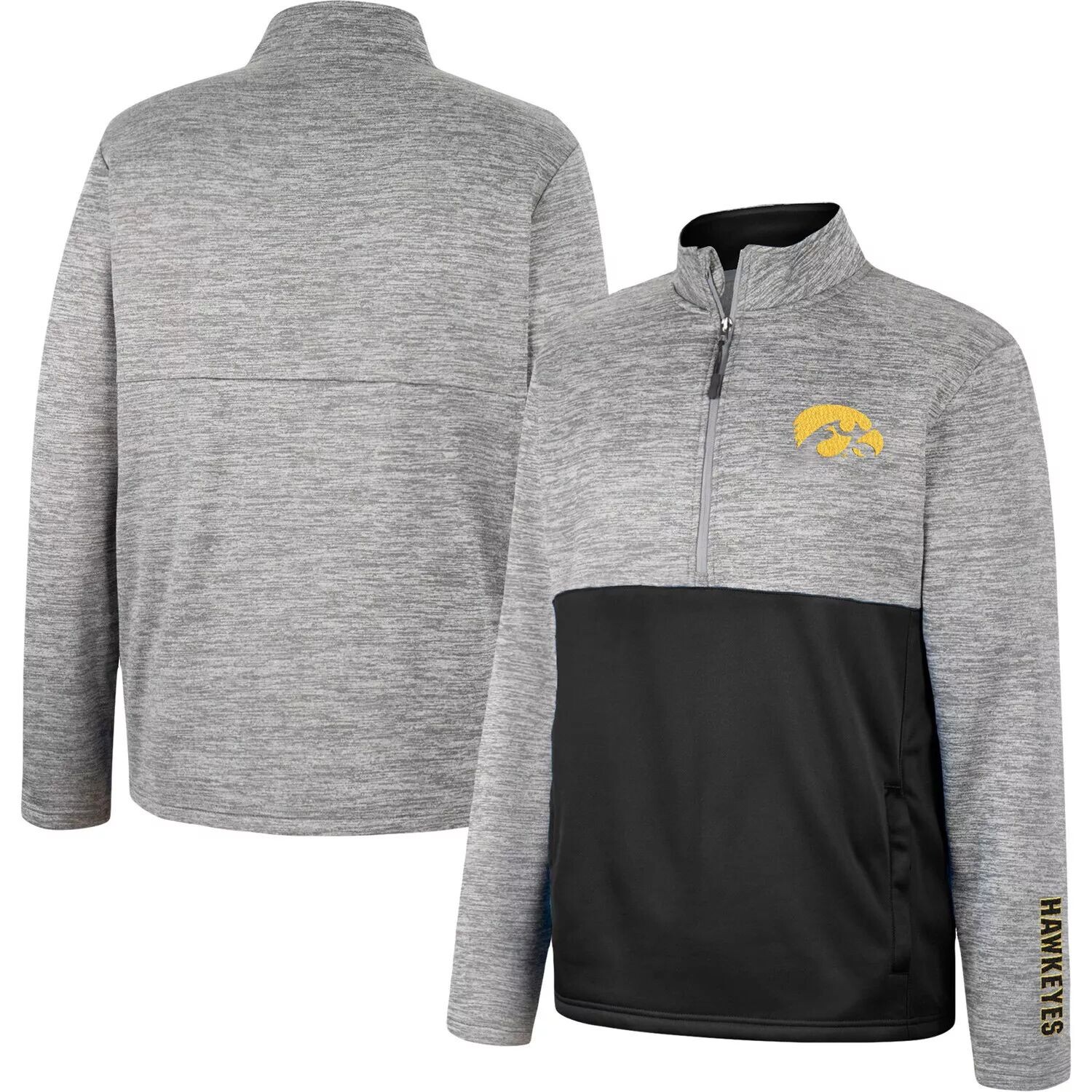 

Мужская серая куртка с молнией до половины Iowa Hawkeyes John Colosseum, Серый, Мужская серая куртка с молнией до половины Iowa Hawkeyes John Colosseum