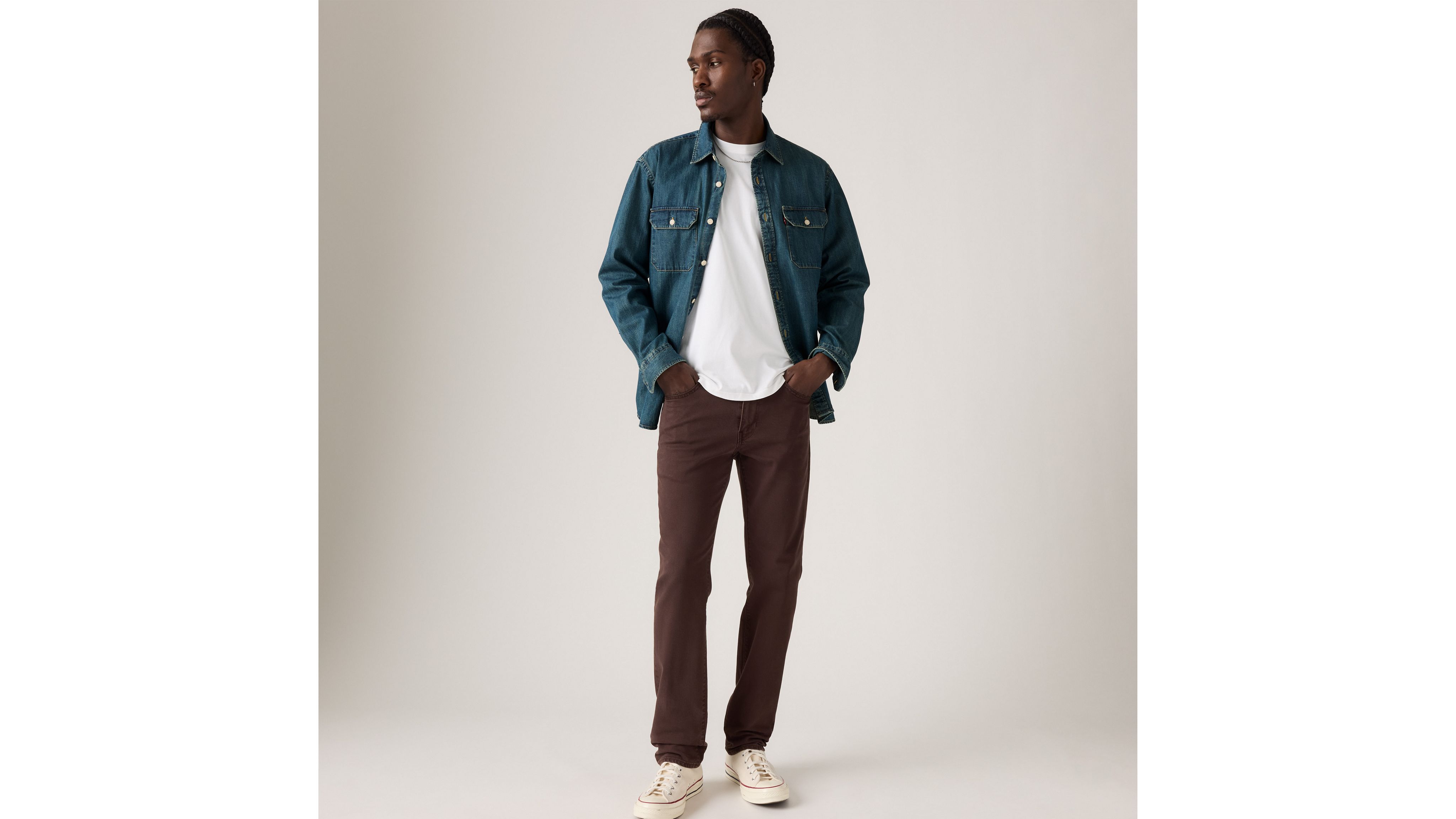 

511 Slim Fit Authentic Soft Мужские джинсы Levi's, Smoked Aubergine Garment Dye - Purple