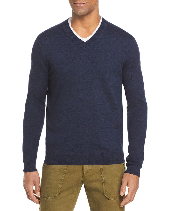 

V-образный свитер из мериноса - эксклюзив The Men's Store at Bloomingdale's, синий