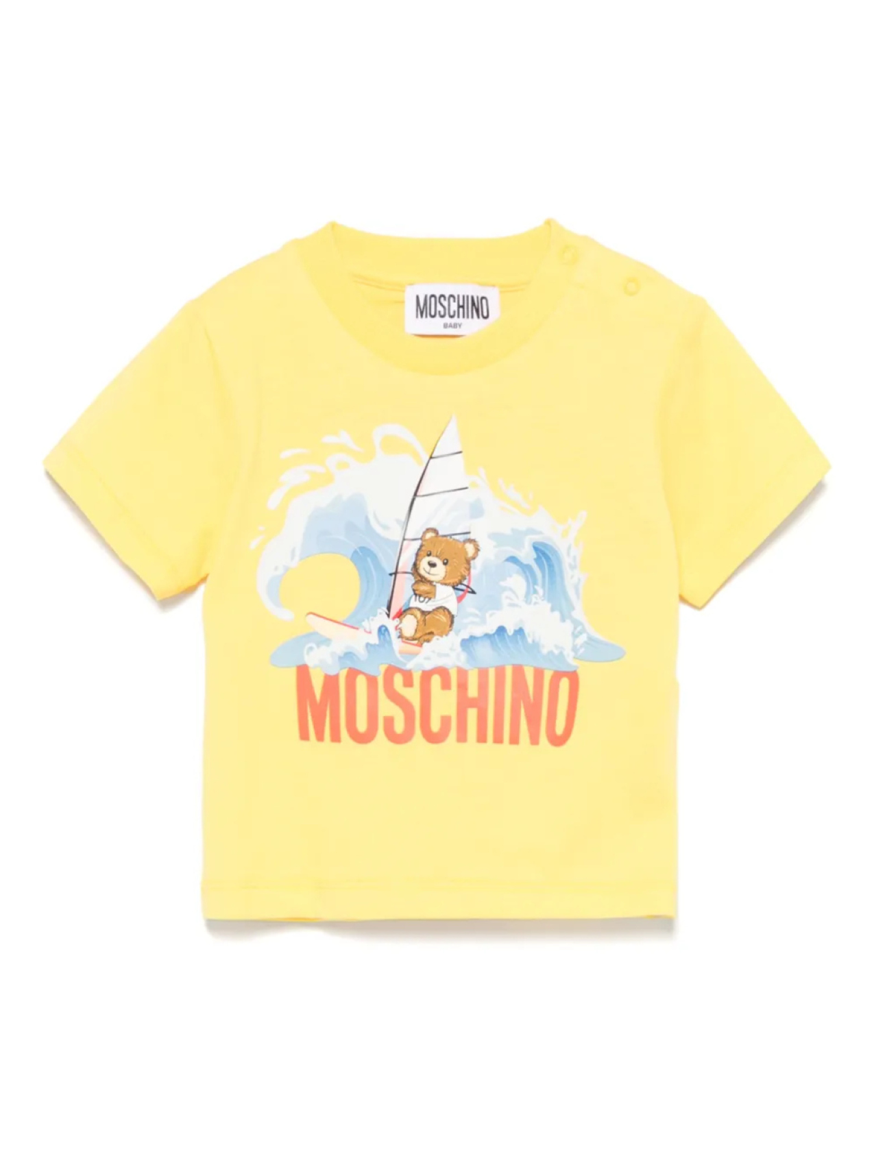 

Футболка с логотипом Moschino Kids, желтый
