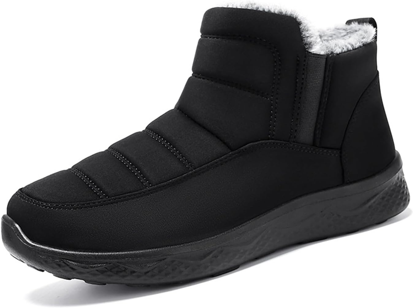 

Зимние ботинки KtEli для мужчин, удобные мужские снежные и зимние теплые ботинки на липучке с противоскользящей подошвой, мужская обувь, водонепроницаемые ботинки с теплым мехом на молнии для мужчин и женщин (Цвет: красный, Размер: 40)