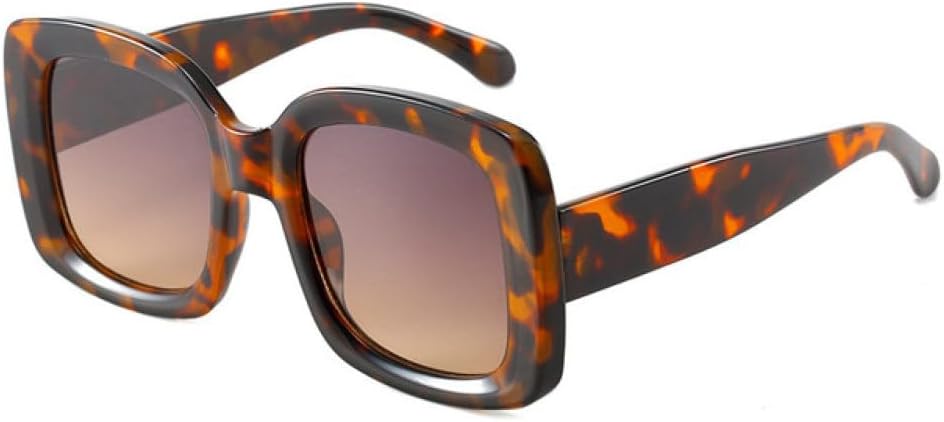 

Уникальные квадратные солнцезащитные очки для мужчин и женщин, новые винтажные модели с леопардовым принтом, роскошные большие солнцезащитные очки с защитой от УФ-излучения UV400, увеличенного размера generic, Leopard