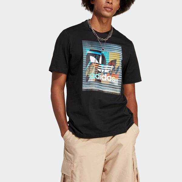Футболка adidas originals Graphics off the Grid T-shirt 'Black', черный — фото 3
