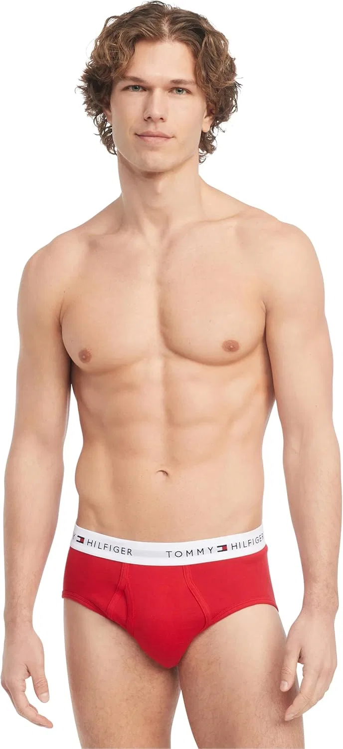 Боксеры Tommy Hilfiger, 4 пачки, темно-синий, красный, белый — фото 4