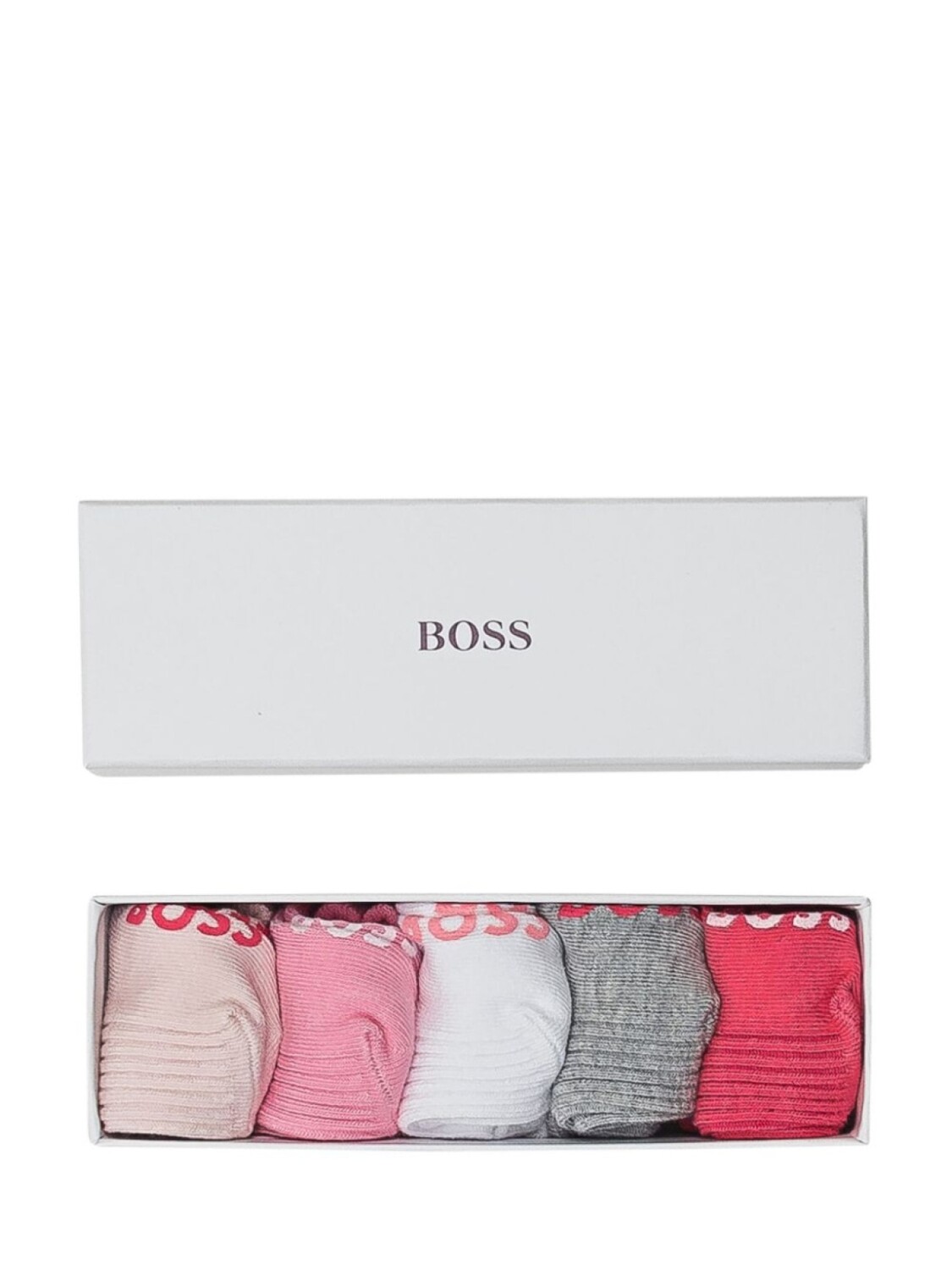 

Носки с логотипом (набор из пяти пар) BOSS Kidswear, розовый